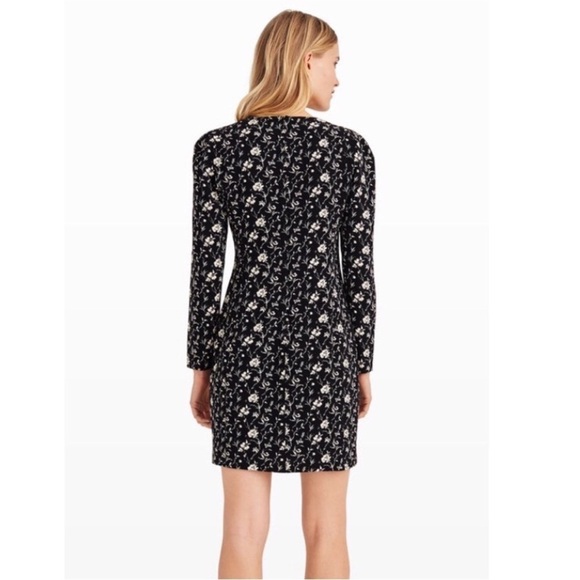 NWT Club Monaco - Kaisle Dress Black White Floral 00 - Picture 3 of 10